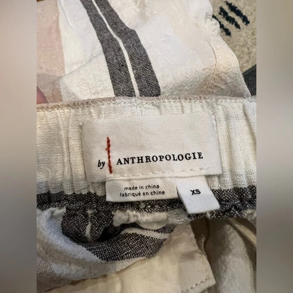 Anthropologie Shorebound Linen Wide Leg Cropped Pants - Breezy Chic Style - Picture 3 of 3